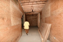 BrendaWalkingThroughPlywood