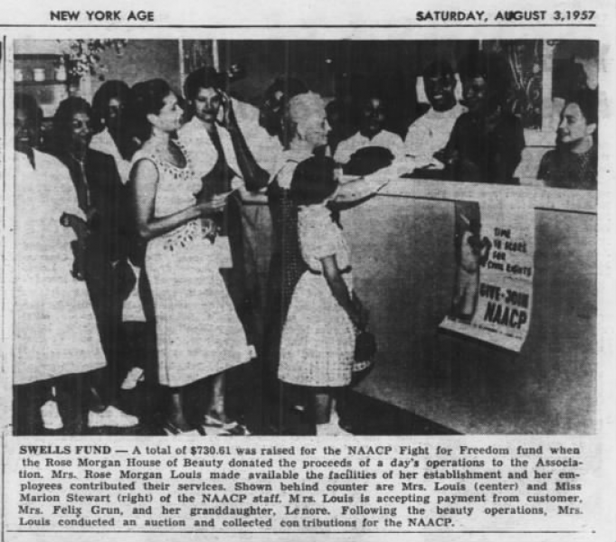 Morgan’s NAACP fundraiser, Aug. 3, 1957